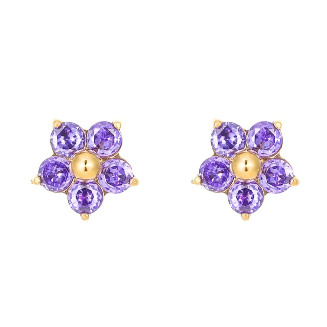Aretes Florcitas con circones