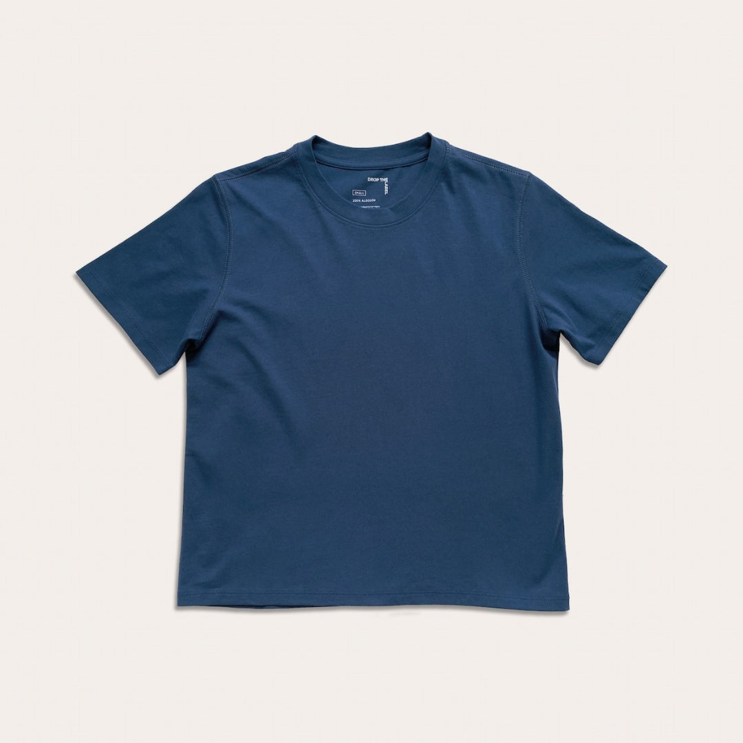 Boxy Tee | Heavy Cotton |Pacific Blue