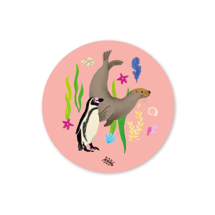 Posavasos Foca y pingüino