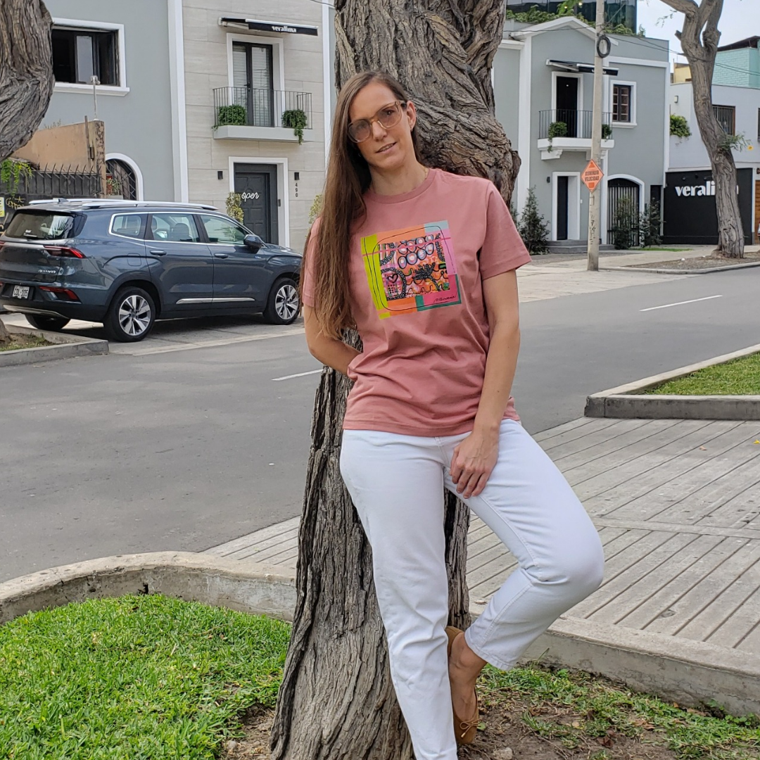 Polo Collage N°21 Salmón (algodón)