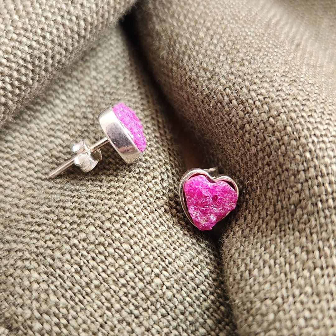 Aretes Rubí Corazón