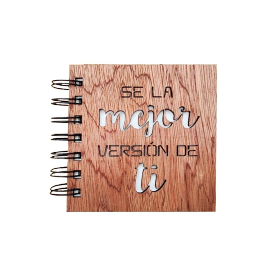 Libreta de Madera Pequeña "Se la mejor versión de ti" - Aguacate Shop Perú