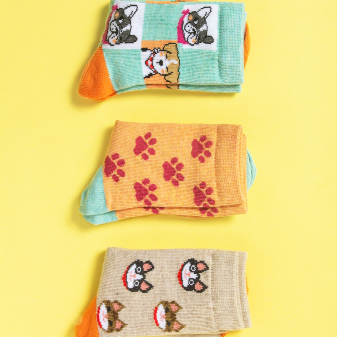 PACK CALCETINES X 3 - PETS LOVERS - Aguacate Shop Perú