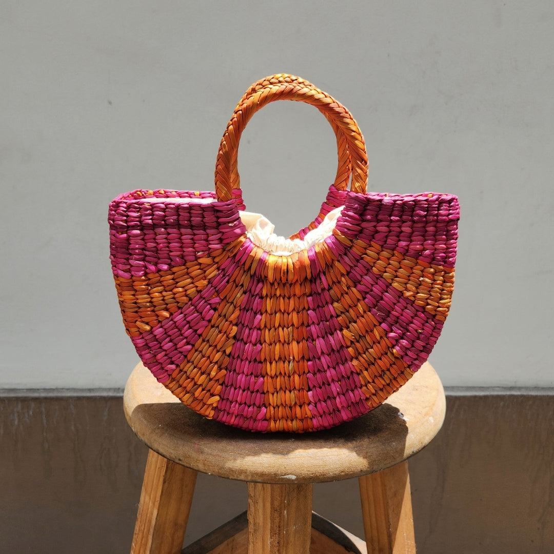 Cartera de junco Huahine