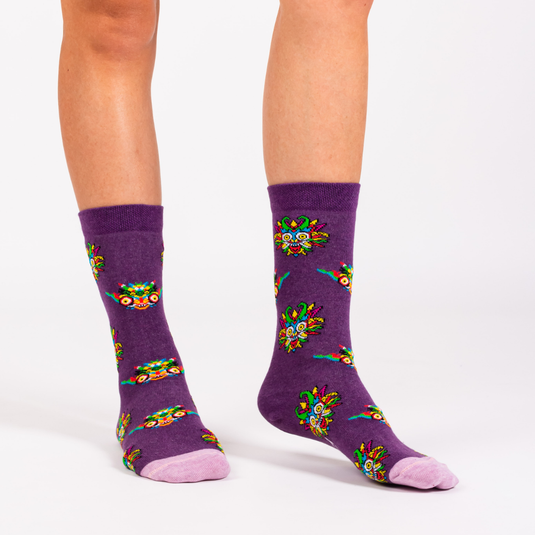 CALCETINES CASUALES CANDELARIA MORADA