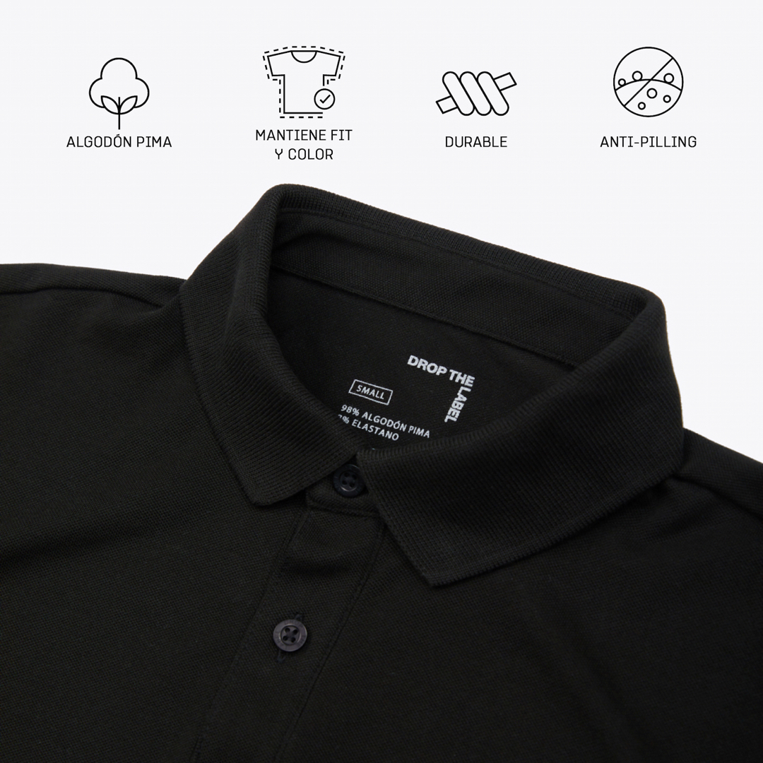 Polo Shirt | Pima Piqué | Black