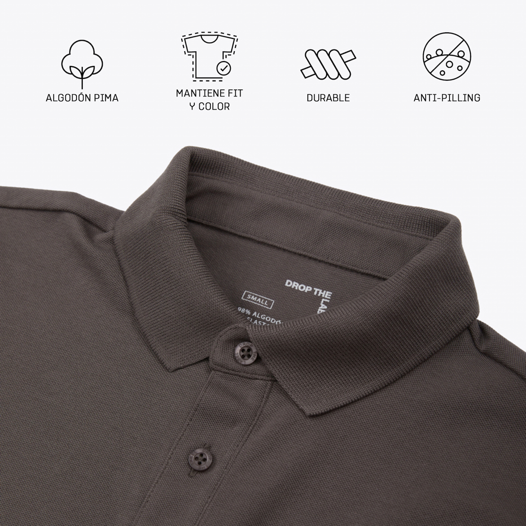 Polo Shirt | Pima Piqué | Earth Brown