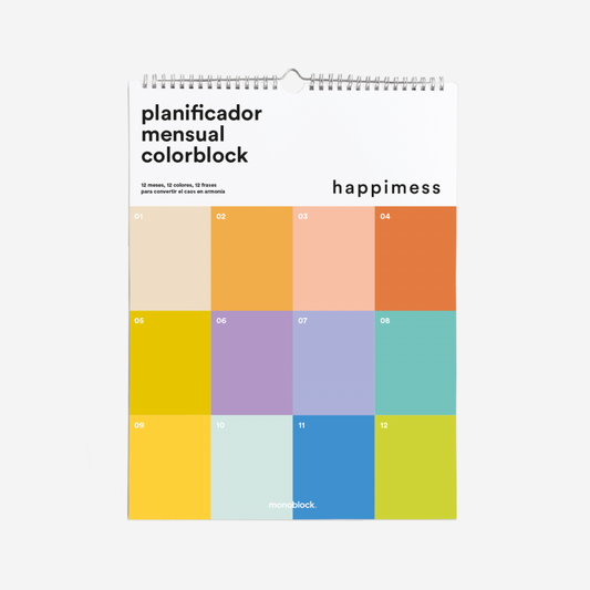 Calendario 2023 de Pared Happimess Colorblock Perpetuo
