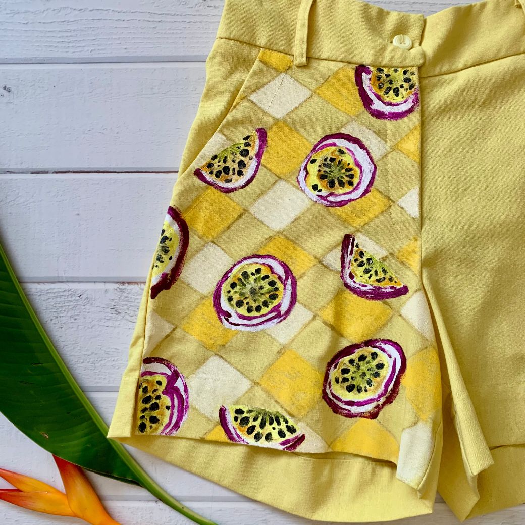 Short Color y Sabor - Lino amarillo -   Talla S/M - Aguacate Shop Perú