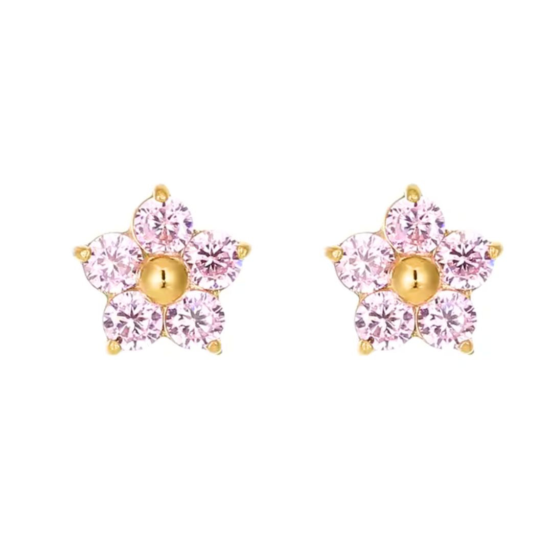 Aretes Florcitas con circones