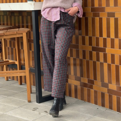 Pantalón Roma rojo cuadros