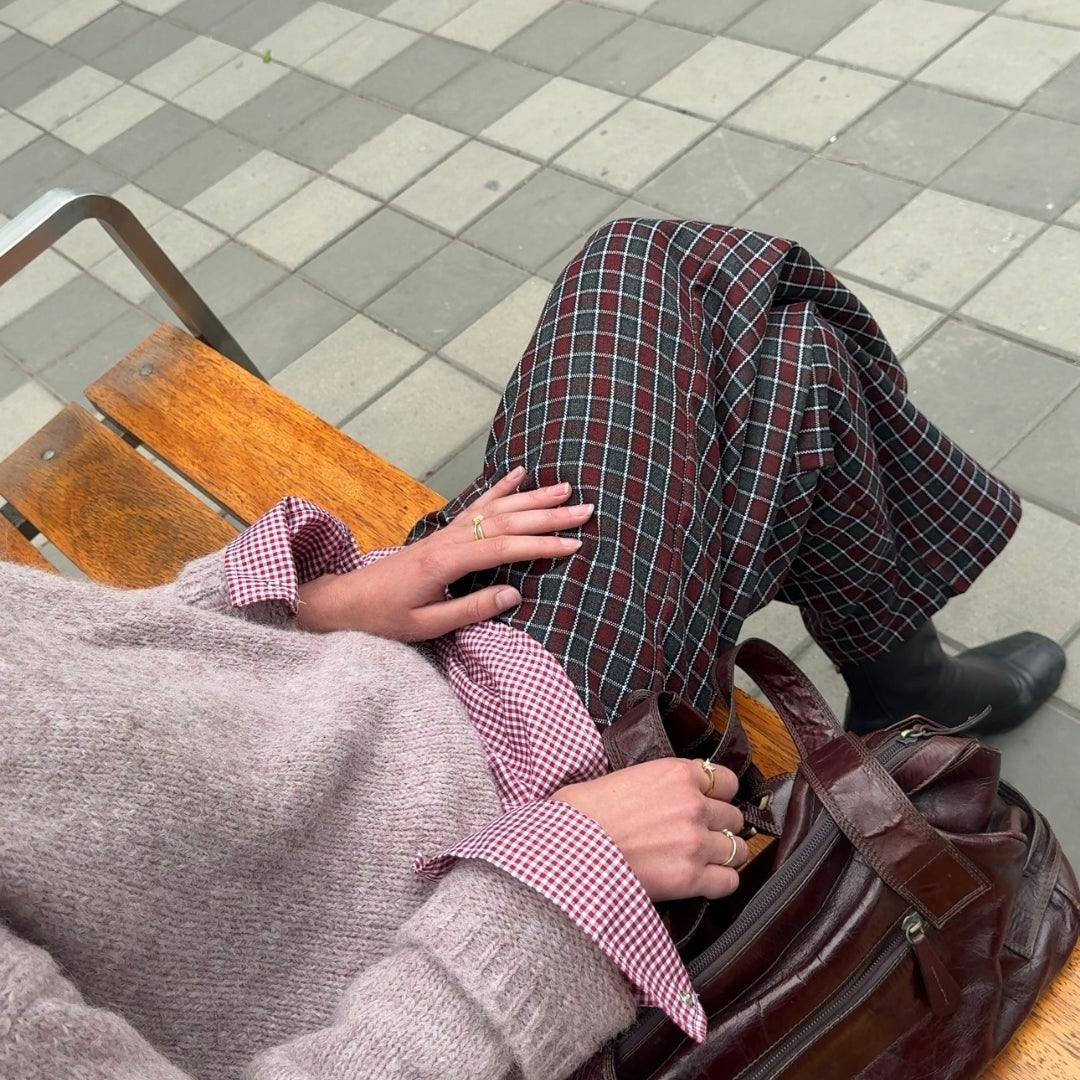 Pantalón Roma rojo cuadros