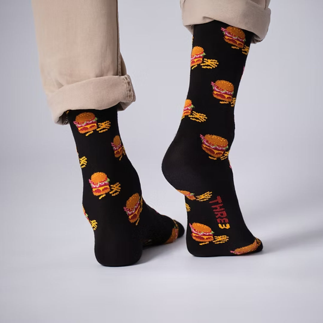 CALCETINES CASUALES HAMBURGUESAS - Aguacate Shop Perú