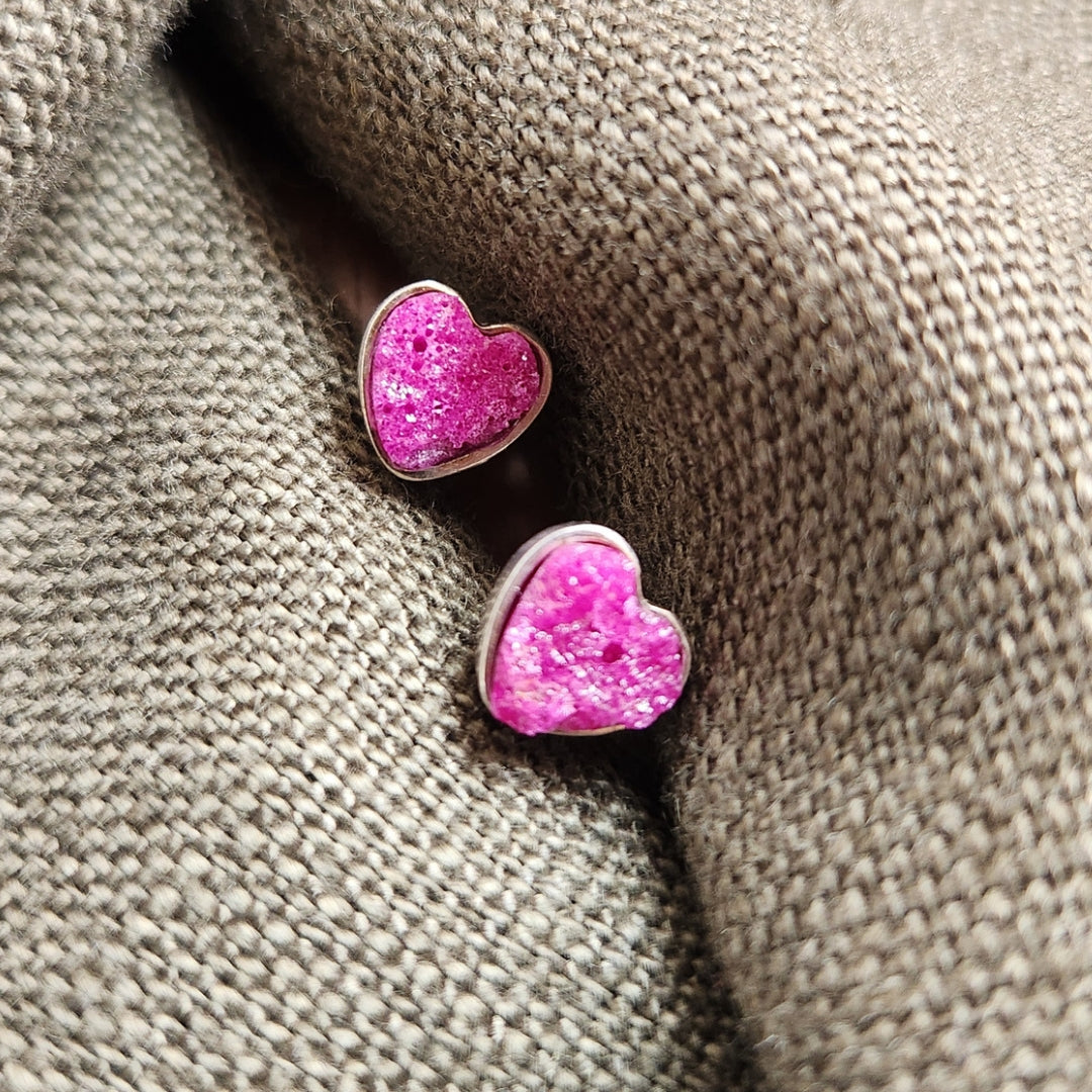 Aretes Rubí Corazón