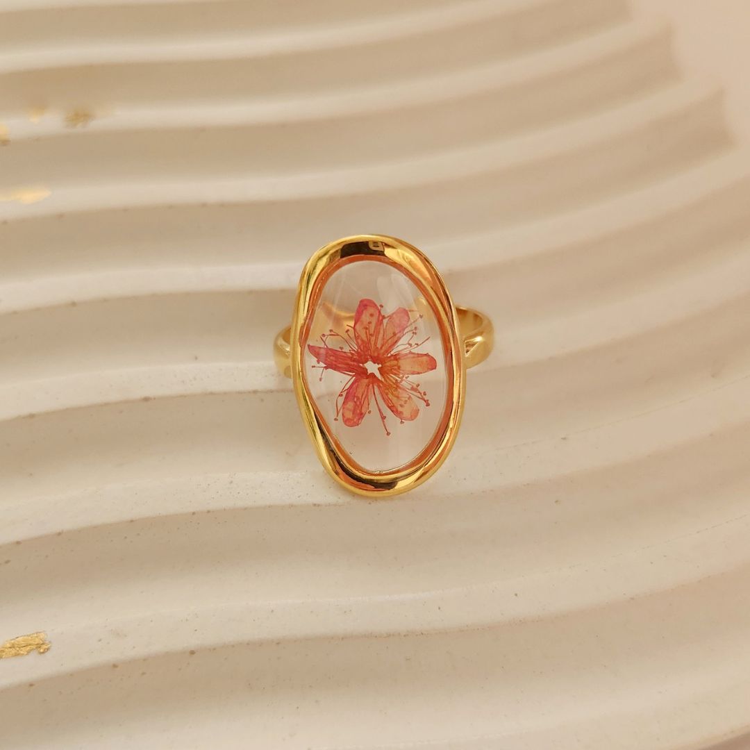 Anillo acrílico Flower
