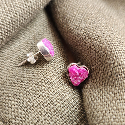 Aretes Rubí Corazón