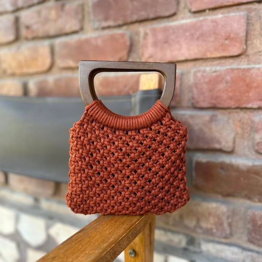Cartera de macramé Silvia - Terracota - Aguacate Shop Perú