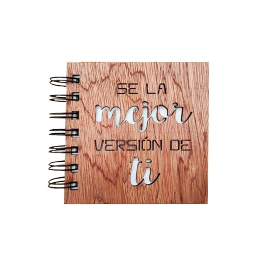 Libreta de Madera Pequeña "Se la mejor versión de ti" - Aguacate Shop Perú