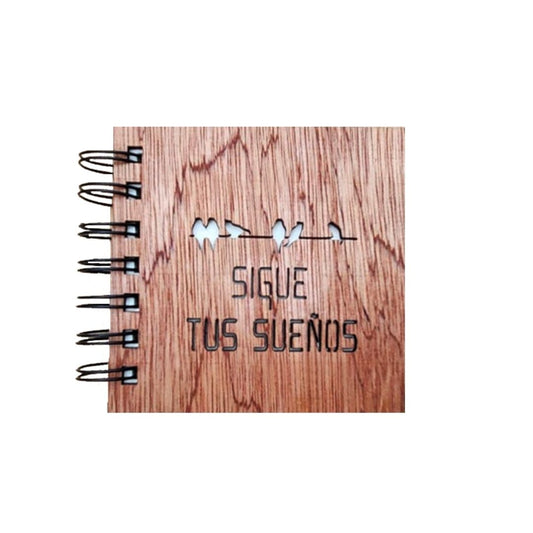 Libreta de Madera Pequeña "Sigue tus sueños" - Aguacate Shop Perú