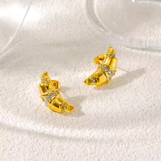 Aretes Croissant - White