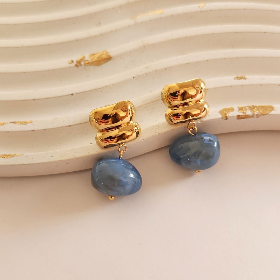 Aretes Mica Celeste