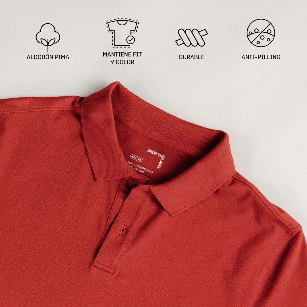 Polo Shirt | Pima Piqué | Brick Red