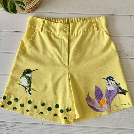 Short Color y Sabor - Lino amarillo - Talla L - Aguacate Shop Perú