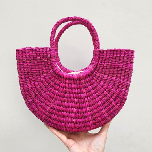 Cartera de junco Rangiroa - Fucsia - Aguacate Shop Perú