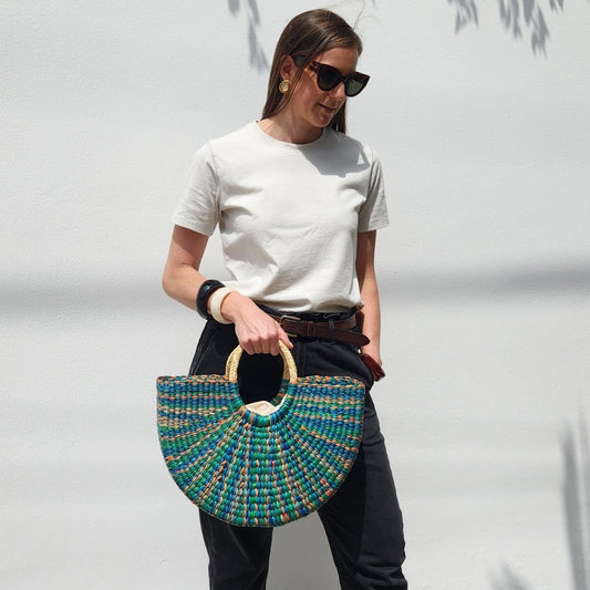 Cartera de junco Maupiti