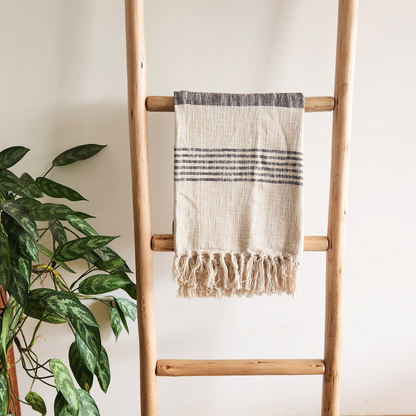 Manta Montpellier Bicolor (Crema con Negro)