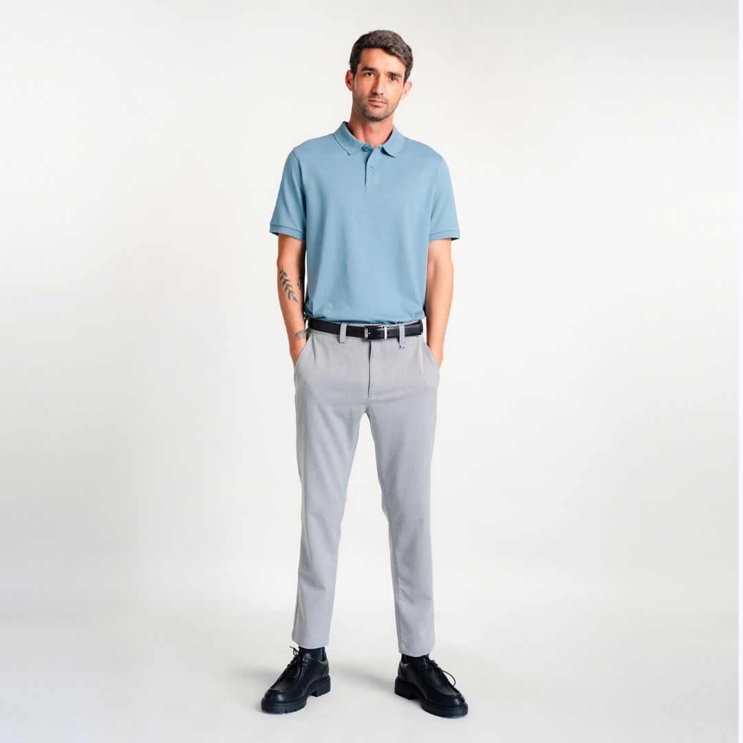 Polo Shirt | Pima Piqué | Smoke Blue