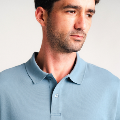 Polo Shirt | Pima Piqué | Smoke Blue