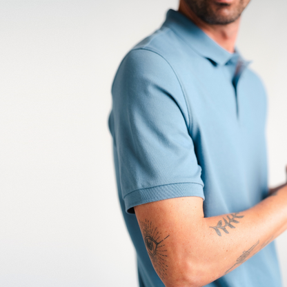 Polo Shirt | Pima Piqué | Smoke Blue