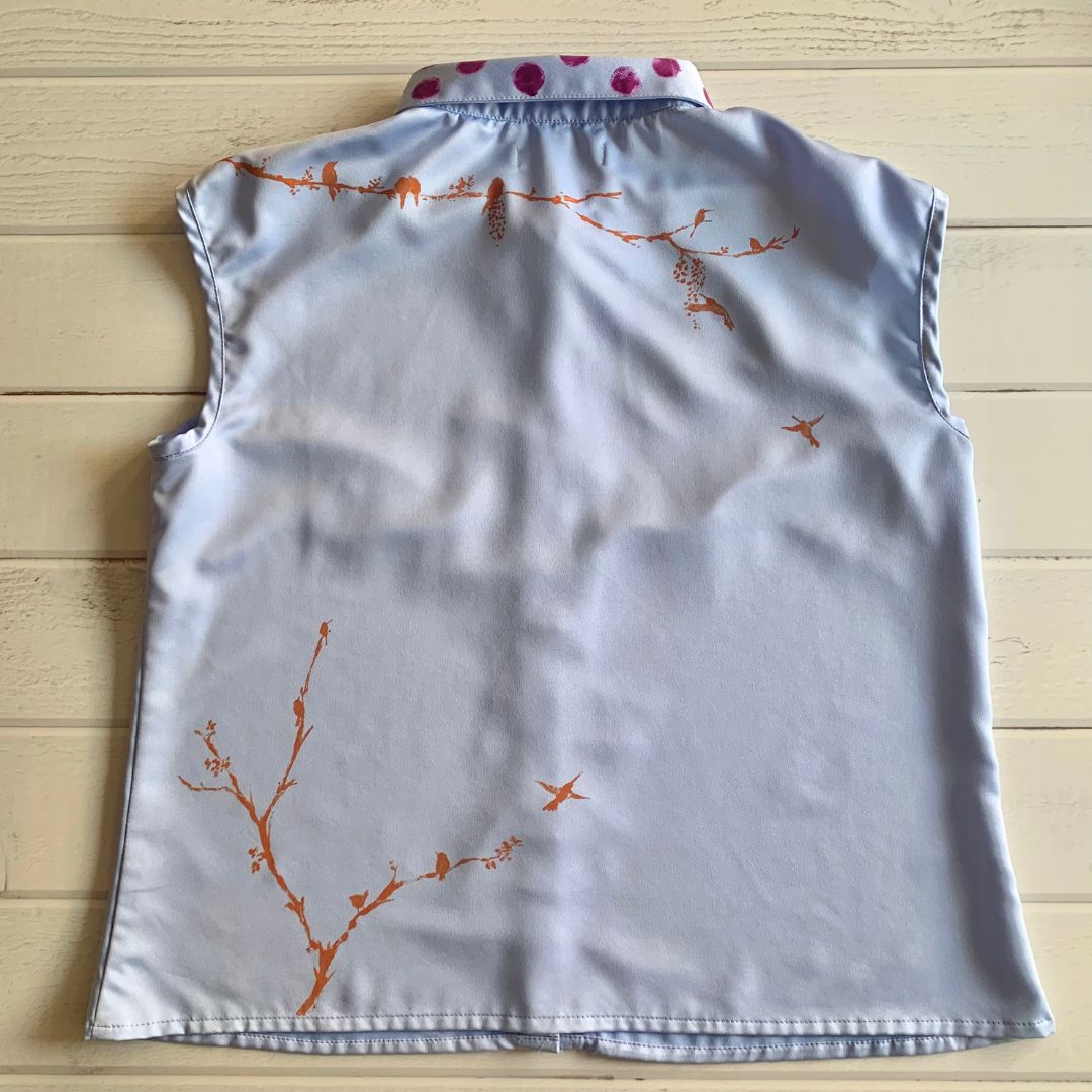 Blusa Artevimiento seda celeste - Talla S/M