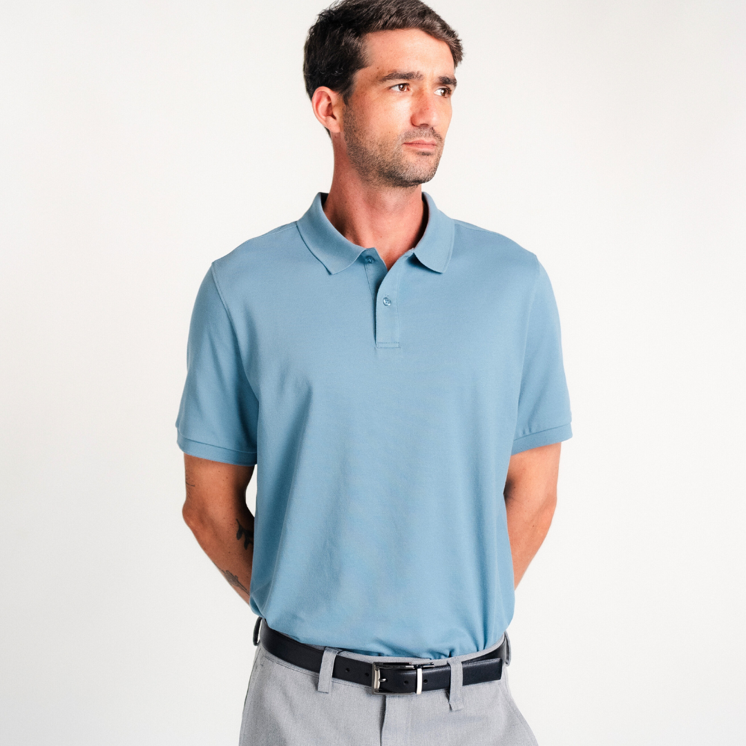 Polo Shirt | Pima Piqué | Smoke Blue