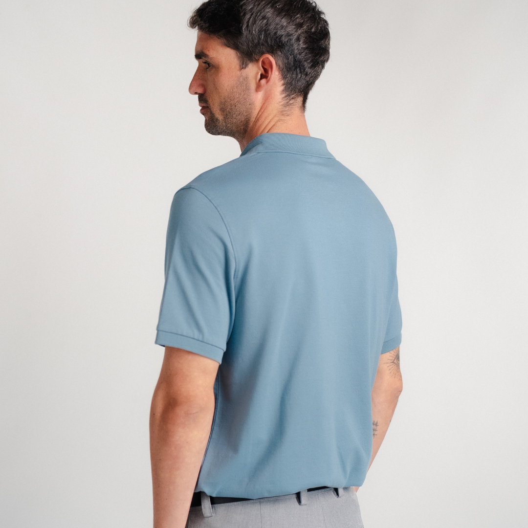 Polo Shirt | Pima Piqué | Smoke Blue