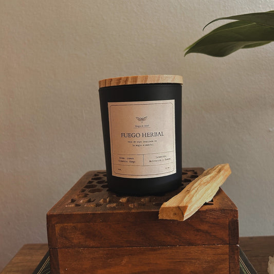 Vela de soya - Fuego Herbal