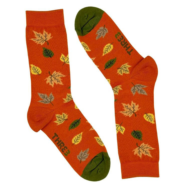 CALCETINES CASUALES HOJAS OTOÑO M