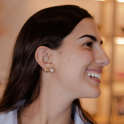 Aretes Corazón Blanco