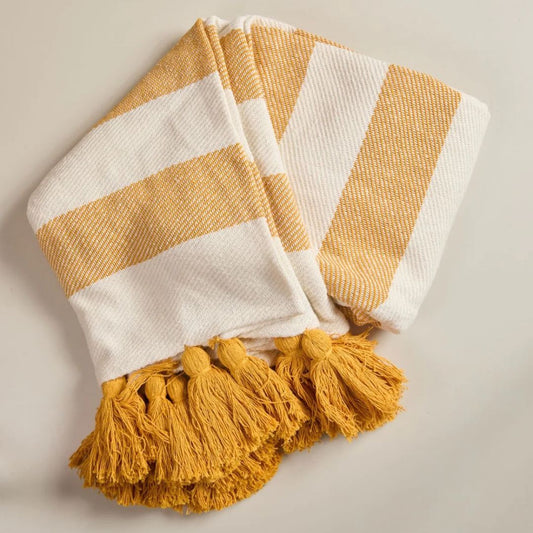 Manta Dijon con pompones