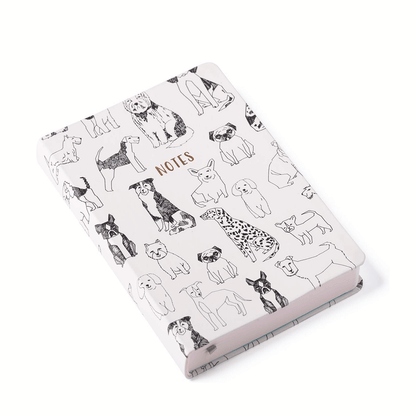 Cuaderno mediano rayado Outlined dogs