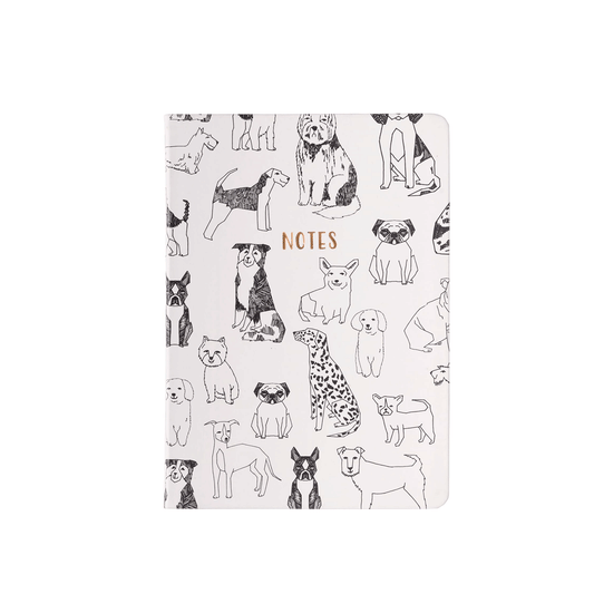 Cuaderno mediano rayado Outlined dogs