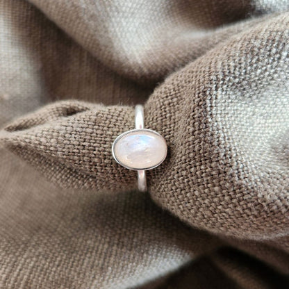 Anillo Piedra Luna Oval