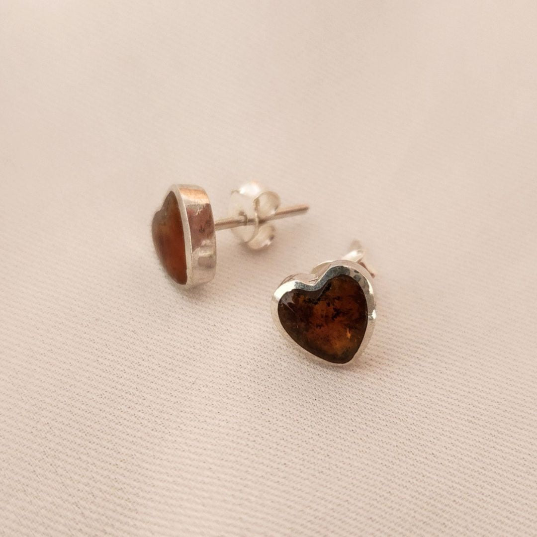 Aretes Citrino Corazón
