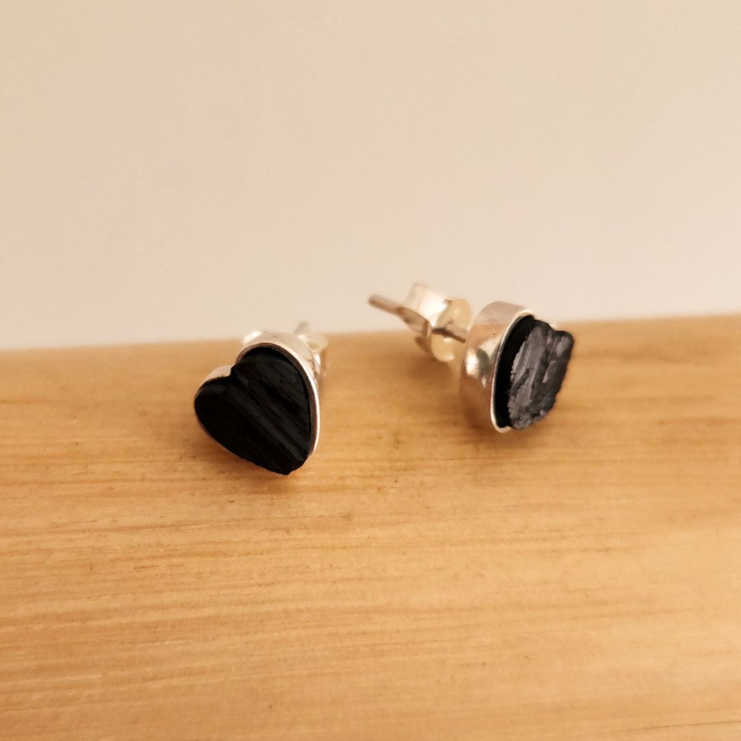 Aretes Turmalina Corazón
