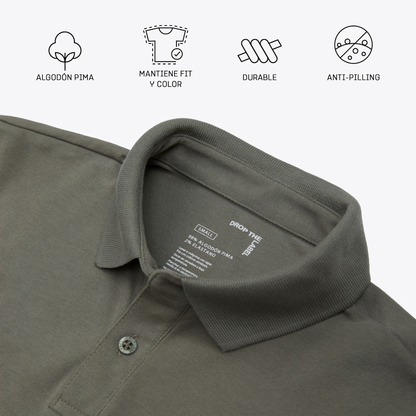 Polo Shirt | Pima Piqué | Dark Olive - Aguacate Shop Perú