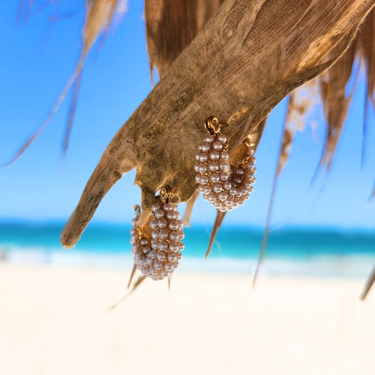 Mini Argollas Victoria Pearls