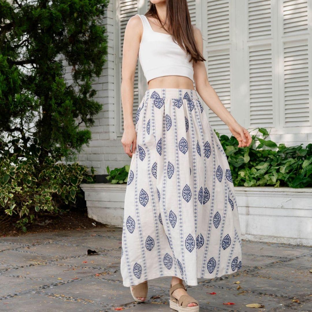 Falda Antonella azul - Aguacate Shop Perú