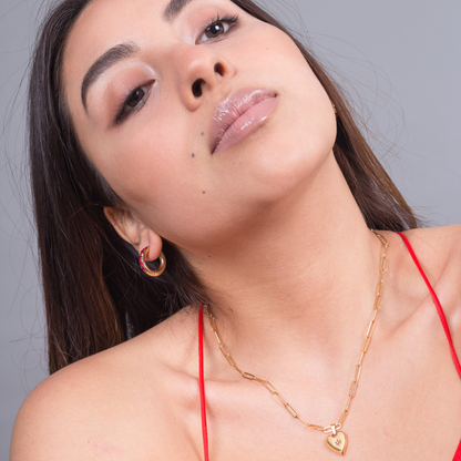 Argollas Cristal Red M