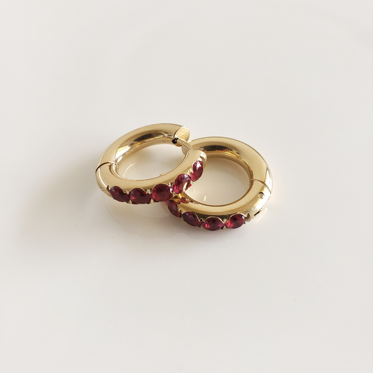 Argollas Cristal Red M